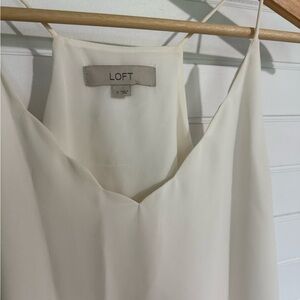 LOFT Ivory V-Neck Camisole